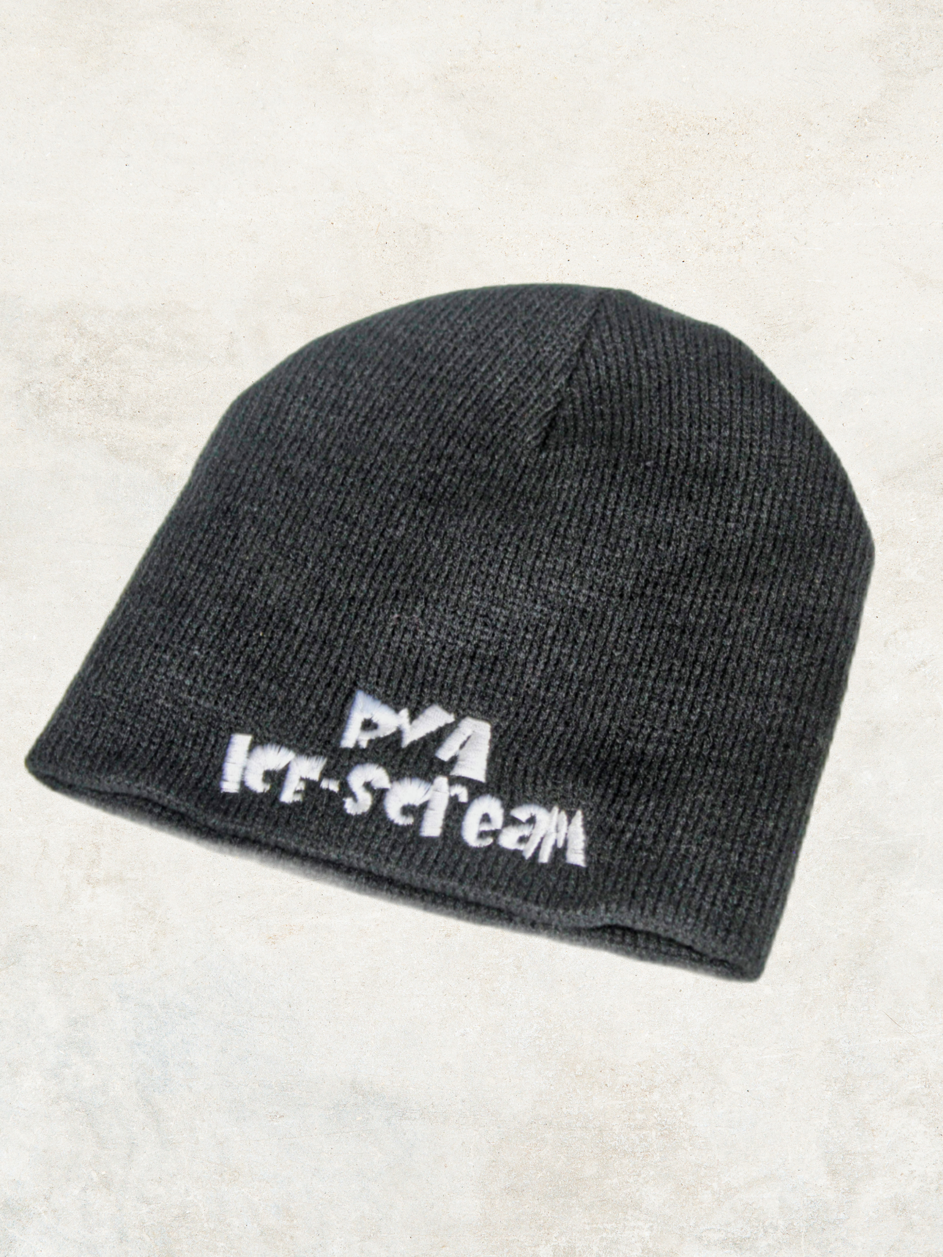 Beanie - White Embroidery