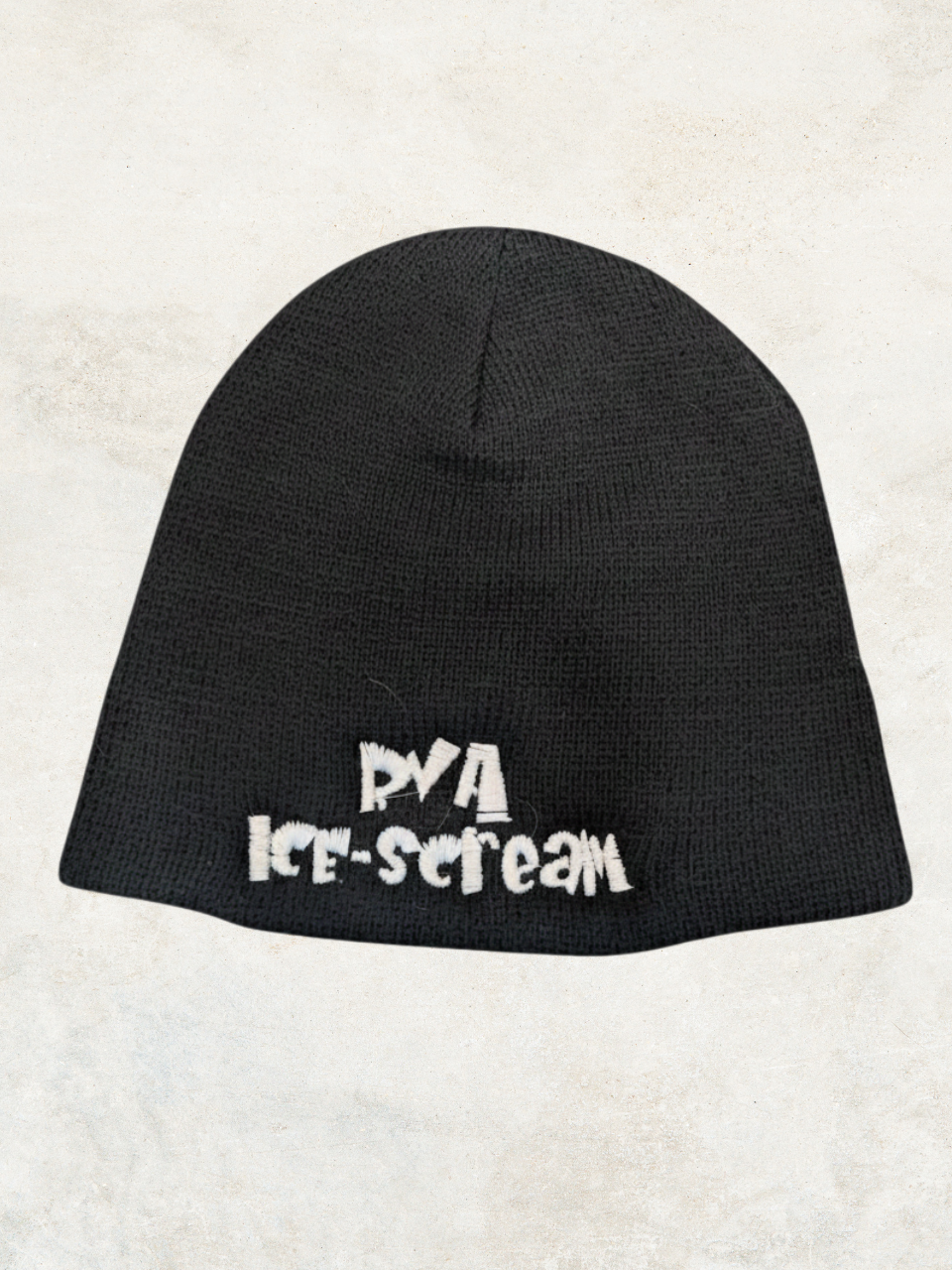 Beanie - White Embroidery